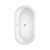Wyndham WCOBT100360BKBNTRIM Mermaid 60 Inch Freestanding Bathtub in Black with White Interior with Brushed Nickel Drain and Overflow Trim