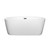 Wyndham WCOBT100360MBTRIM Mermaid 60 Inch Freestanding Bathtub in White with Matte Black Drain and Overflow Trim