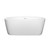 Wyndham WCOBT100360SWTRIM Mermaid 60 Inch Freestanding Bathtub in White with Shiny White Drain and Overflow Trim