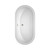Wyndham WCOBT100260BNTRIM Soho 60 Inch Freestanding Bathtub in White with Brushed Nickel Drain and Overflow Trim