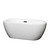 Wyndham WCOBT100260MBTRIM Soho 60 Inch Freestanding Bathtub in White with Matte Black Drain and Overflow Trim