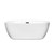 Wyndham WCOBT100260MBTRIM Soho 60 Inch Freestanding Bathtub in White with Matte Black Drain and Overflow Trim