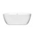 Wyndham WCOBT100260SWTRIM Soho 60 Inch Freestanding Bathtub in White with Shiny White Drain and Overflow Trim