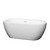 Wyndham WCOBT100260SWTRIM Soho 60 Inch Freestanding Bathtub in White with Shiny White Drain and Overflow Trim