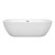 Wyndham WCOBT100272BNTRIM Soho 72 Inch Freestanding Bathtub in White with Brushed Nickel Drain and Overflow Trim