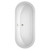 Wyndham WCOBT100272BNTRIM Soho 72 Inch Freestanding Bathtub in White with Brushed Nickel Drain and Overflow Trim