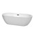 Wyndham WCOBT100272MBTRIM Soho 72 Inch Freestanding Bathtub in White with Matte Black Drain and Overflow Trim