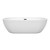Wyndham WCOBT100272MBTRIM Soho 72 Inch Freestanding Bathtub in White with Matte Black Drain and Overflow Trim