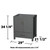 Wyndham WCS141430SKGCXSXXMED Sheffield 30 Inch Single Bathroom Vanity in Dark Gray, No Countertop, No Sink, and Medicine Cabinet