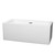 Wyndham WCOBT101160BNTRIM Melody 60 Inch Freestanding Bathtub in White with Brushed Nickel Drain and Overflow Trim