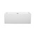 Wyndham WCOBT101160BNTRIM Melody 60 Inch Freestanding Bathtub in White with Brushed Nickel Drain and Overflow Trim