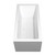 Wyndham WCOBT101160SWTRIM Melody 60 Inch Freestanding Bathtub in White with Shiny White Drain and Overflow Trim