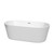 Wyndham WCOBT101267 Carissa 67 Inch Freestanding Bathtub in White with Polished Chrome Drain and Overflow Trim