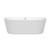 Wyndham WCOBT101267 Carissa 67 Inch Freestanding Bathtub in White with Polished Chrome Drain and Overflow Trim