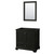 Wyndham WCS202036SDECXSXXM24 Deborah 36 Inch Single Bathroom Vanity in Dark Espresso, No Countertop, No Sink, and 24 Inch Mirror
