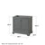 Wyndham WCS202036SKGCXSXXM24 Deborah 36 Inch Single Bathroom Vanity in Dark Gray, No Countertop, No Sink, and 24 Inch Mirror