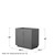 Wyndham WCF292936SKGCXSXXMXX Miranda 36 Inch Single Bathroom Vanity in Dark Gray, No Countertop, No Sink, Brushed Nickel Trim