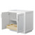 Wyndham WCF292936SWHCXSXXMXX Miranda 36 Inch Single Bathroom Vanity in White, No Countertop, No Sink, Brushed Nickel Trim