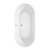 Wyndham WCOBT101267BNTRIM Carissa 67 Inch Freestanding Bathtub in White with Brushed Nickel Drain and Overflow Trim