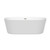 Wyndham WCOBT101267BNTRIM Carissa 67 Inch Freestanding Bathtub in White with Brushed Nickel Drain and Overflow Trim
