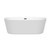 Wyndham WCOBT101267MBTRIM Carissa 67 Inch Freestanding Bathtub in White with Matte Black Drain and Overflow Trim