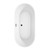 Wyndham WCOBT101267MBTRIM Carissa 67 Inch Freestanding Bathtub in White with Matte Black Drain and Overflow Trim