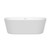 Wyndham WCOBT101267SWTRIM Carissa 67 Inch Freestanding Bathtub in White with Shiny White Drain and Overflow Trim