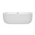 Wyndham WCOBT101367BNTRIM Juliette 67 Inch Freestanding Bathtub in White with Brushed Nickel Drain and Overflow Trim