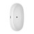 Wyndham WCBTK156163MBATPBK Juno 63 Inch Freestanding Bathtub in White with Floor Mounted Faucet, Drain and Overflow Trim in Matte Black