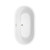 Wyndham WCOBT101360ATP11BN Juliette 60 Inch Freestanding Bathtub in White with Floor Mounted Faucet, Drain and Overflow Trim in Brushed Nickel