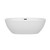 Wyndham WCBTK156167MBTRIM Juno 67 Inch Freestanding Bathtub in White with Matte Black Drain and Overflow Trim