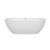 Wyndham WCBTK156167SWTRIM Juno 67 Inch Freestanding Bathtub in White with Shiny White Drain and Overflow Trim