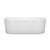 Wyndham WCBTK151167BNTRIM Ursula 67 Inch Freestanding Bathtub in White with Brushed Nickel Drain and Overflow Trim