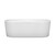 Wyndham WCBTK151167SWTRIM Ursula 67 Inch Freestanding Bathtub in White with Shiny White Drain and Overflow Trim