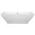 Wyndham WCBTK151871BNTRIM Maryam 71 Inch Freestanding Bathtub in White with Brushed Nickel Drain and Overflow Trim