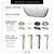 Wyndham WCOBT100060SWATPGD Melissa 60 Inch Freestanding Bathtub in White with Shiny White Trim and Floor Mounted Faucet in Brushed Gold