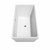 Wyndham WCBTK151459BNTRIM Sara 59 Inch Freestanding Bathtub in White with Brushed Nickel Drain and Overflow Trim