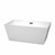 Wyndham WCBTK151459MBTRIM Sara 59 Inch Freestanding Bathtub in White with Matte Black Drain and Overflow Trim