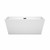 Wyndham WCBTK151459MBTRIM Sara 59 Inch Freestanding Bathtub in White with Matte Black Drain and Overflow Trim