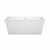 Wyndham WCBTK151459SWTRIM Sara 59 Inch Freestanding Bathtub in White with Shiny White Drain and Overflow Trim
