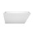 Wyndham WCBTK150159BNTRIM Hannah 59 Inch Freestanding Bathtub in White with Brushed Nickel Drain and Overflow Trim