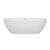 Wyndham WCBTK156171 Juno 71 Inch Freestanding Bathtub in White with Polished Chrome Drain and Overflow Trim