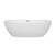 Wyndham WCBTK156171BNTRIM Juno 71 Inch Freestanding Bathtub in White with Brushed Nickel Drain and Overflow Trim