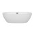 Wyndham WCBTK156171MBTRIM Juno 71 Inch Freestanding Bathtub in White with Matte Black Drain and Overflow Trim