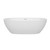Wyndham WCBTK156171SWTRIM Juno 71 Inch Freestanding Bathtub in White with Shiny White Drain and Overflow Trim