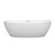 Wyndham WCBTE306171MW Juno 71 Inch Freestanding Bathtub in Matte White with Polished Chrome Drain and Overflow Trim