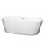 Wyndham WCOBT100367 Mermaid 67 Inch Freestanding Bathtub in White with Polished Chrome Drain and Overflow Trim