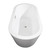 Wyndham WCOBT100367BNTRIM Mermaid 67 Inch Freestanding Bathtub in White with Brushed Nickel Drain and Overflow Trim