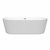 Wyndham WCOBT101271BNTRIM Carissa 71 Inch Freestanding Bathtub in White with Brushed Nickel Drain and Overflow Trim