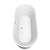 Wyndham WCOBT101271BNTRIM Carissa 71 Inch Freestanding Bathtub in White with Brushed Nickel Drain and Overflow Trim